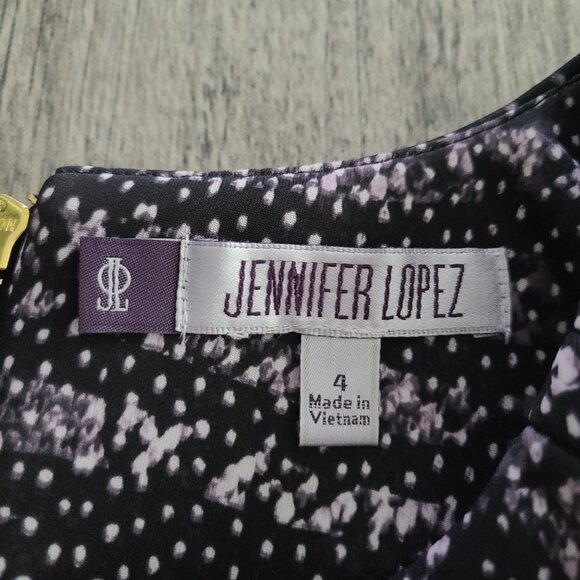 Jennifer Lopez women's fit and flare dark grey scuba formal dress size 4 - Picture 9 of 13